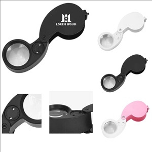 Foldable LED Lighted Jewelry Magnifier for Coin & Stamp Inspection